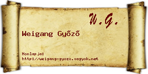 Weigang Győző névjegykártya